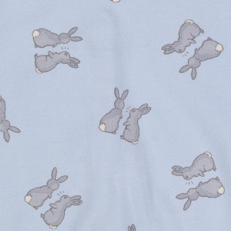 Blue bunny footed romper