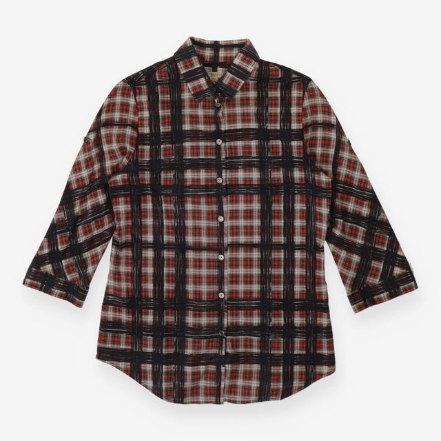 Shirt red and black tartan - vintage Burberry Brit