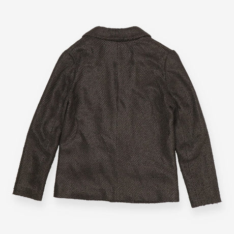 Blazer Textured Grey Open Front Jacket