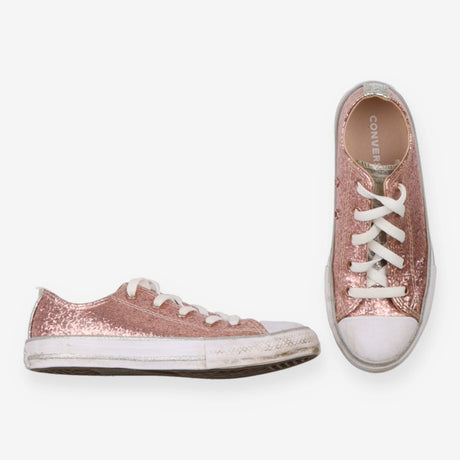 Trainers Pink and Silver Glitter