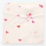Leggings white with pink hearts