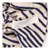 Cream and navy Breton long sleeve cotton knit top