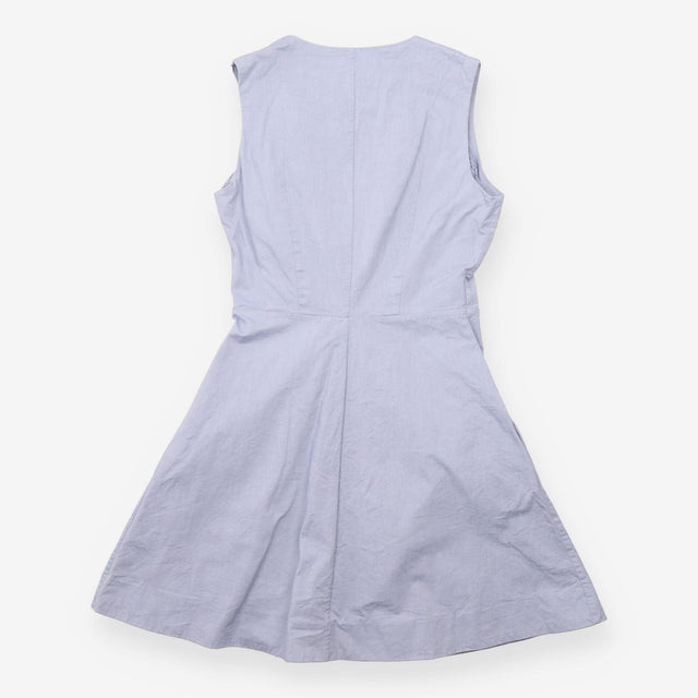 Light Blue Cotton Sleeveless Tunic Dress