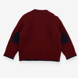 Sweater knit maroon cable