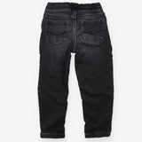 Jeans Pull On Black Wash