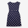 Dress Navy Blue Polka Dot Sleeveless Cotton Jersey