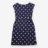 Dress Navy Blue Polka Dot Sleeveless Cotton Jersey