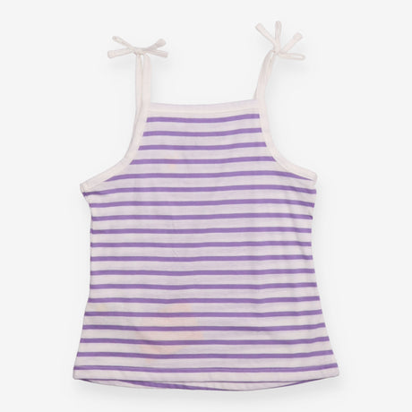 Vest top purple white stripes