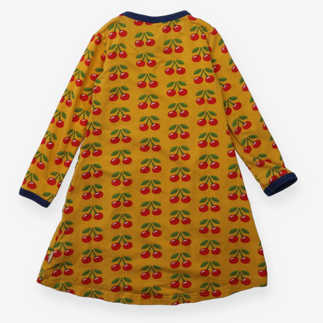 Dress long sleeve yellow with cherry