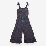Navy and white stripe jumpsuit
