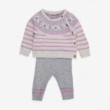 Outfit grey and white knitted mouse