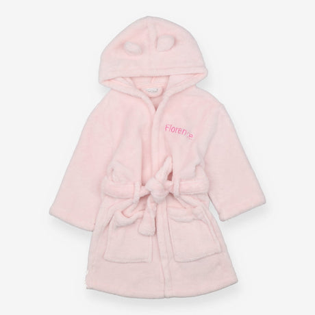 Personalised Dressing Gown Pink Fluffy 'Florence'