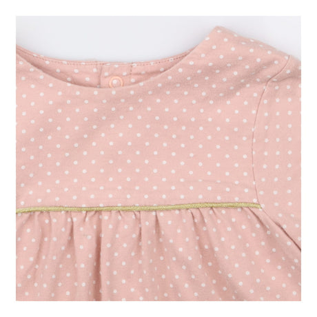 Dress Jersey Long Sleeve Pink Spot with Doves and 
