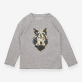 Tee LS grey wolf