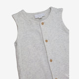 Grey Romper Jersey with Elephant Pocket