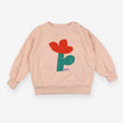 Sweatshirt pink red flower