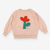 Sweatshirt pink red flower