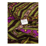 African Wax Print Ruffle Trim Cotton Midi Dress Mu