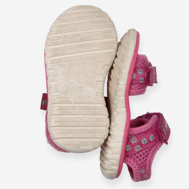 Pink velcro sandals
