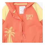 Zipped Hoodie Orange and Yellow ''Surf's Up''
