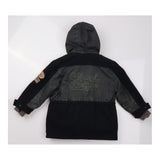 Coat black fur lining