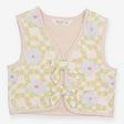 Gilet Green Checkerboard with Bow Detail