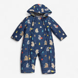 Pram suit blue camping bears 