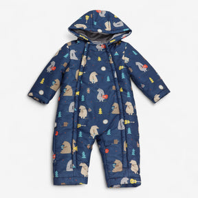 Pram suit blue camping bears 