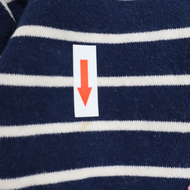 Sweater jersey navy stripe Happy Days white bunny