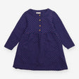 Jersey Dress Navy with Pink Dots
