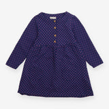Jersey Dress Navy with Pink Dots