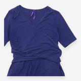 Dress Colour Block Jersey Short Sleeve Navy Blue L