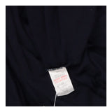 Navy Stretch Jersey V‑Neck Maxi Dress – Wide Strap