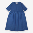 Nursing Dress Blue Short Sleeve Midi