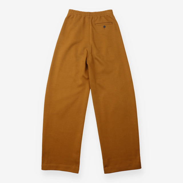 Brown Wide Leg Jersey Drawstring Trousers