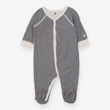 Black and White Striped Sleepsuit 
