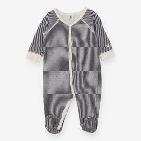 Black and White Striped Sleepsuit 