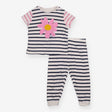 Black and White Striped Daisy Pyjamas