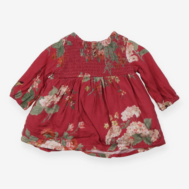 Laura Ashley Floral Burgundy Dress