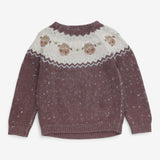 Knitted jumper brown with highland cows