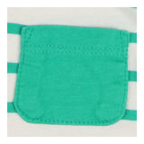 Romper Jersey Green Striped Pocket