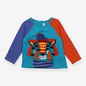 Blue Fluffy Cat Long Sleeve 