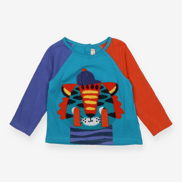 Blue Fluffy Cat Long Sleeve 