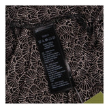 Black Blush Fan Print V Neck Long Sleeve Tunic Blo