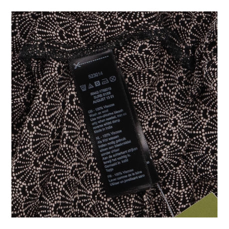 Black Blush Fan Print V Neck Long Sleeve Tunic Blo