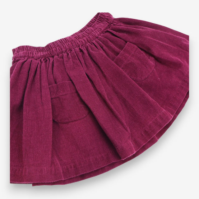 Skirt plum cord pocket