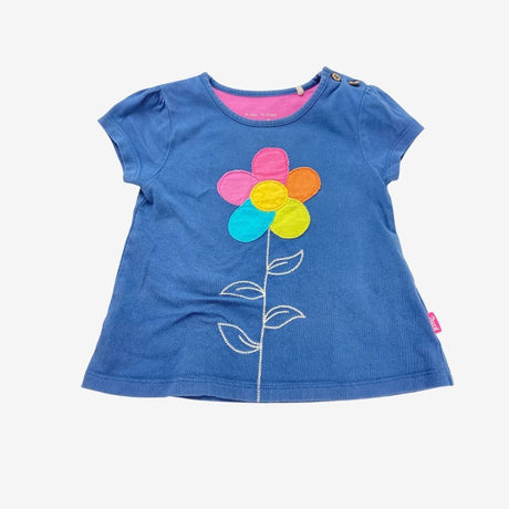 Blue Flower Applique Tunic