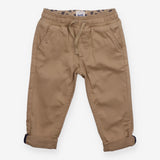 Trousers brown turn ups kite lining to waist
