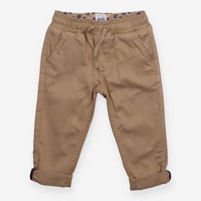 Trousers brown turn ups kite lining to waist