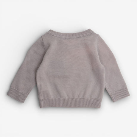 Beige knit sweater with pocket